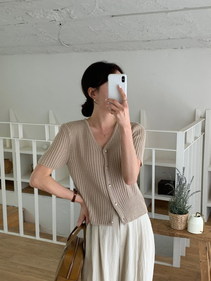 * Luna Short Sleeve Cardigan