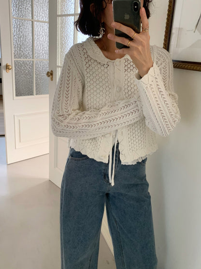 *크로셰 칼라 가디건