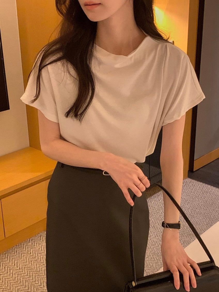 *  Elise Mock Neck Top