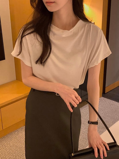 *  Elise Mock Neck Top