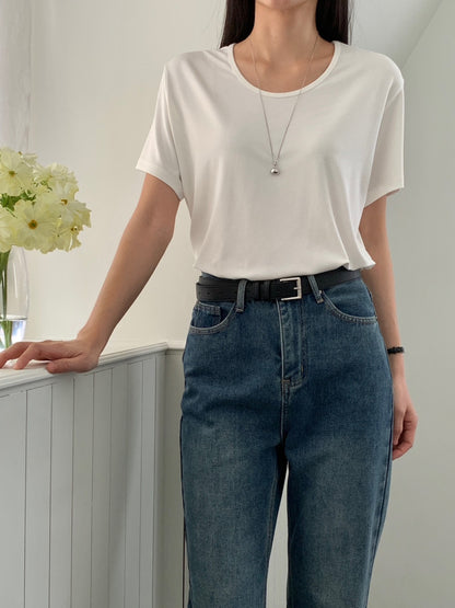 U Neck Overfit Tee