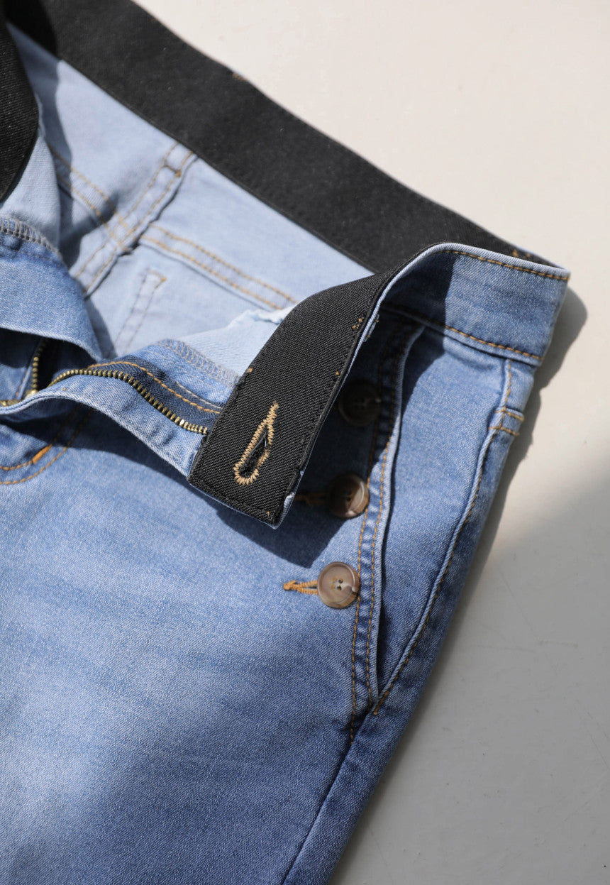 Cool Button Wide Denim