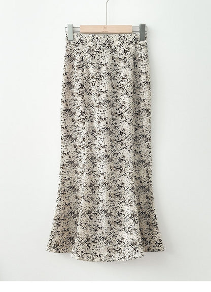 *Atreo Polka Dot Back-Banding Mermaid Skirt