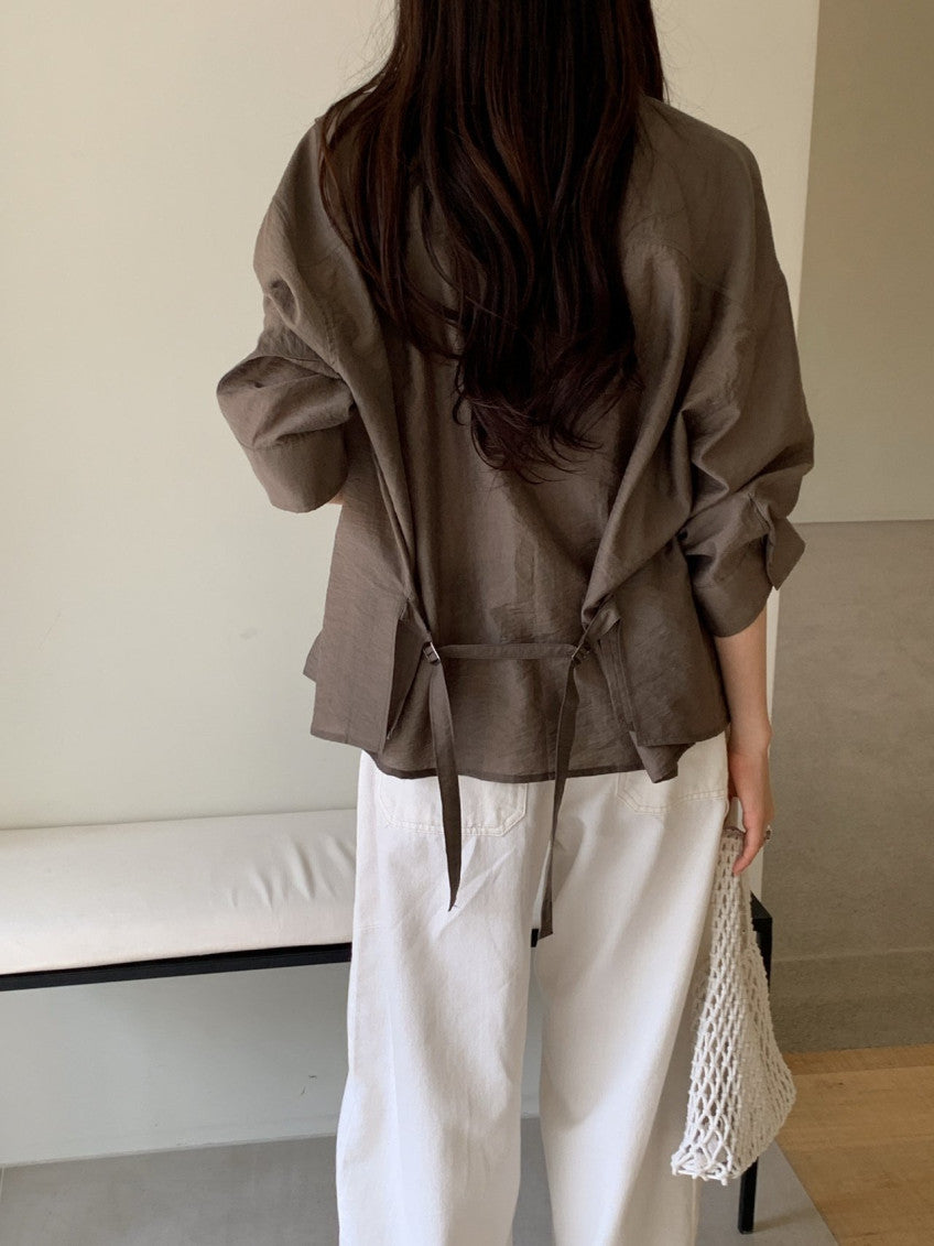 Back Strap Roll Up Shirt(~6/23)