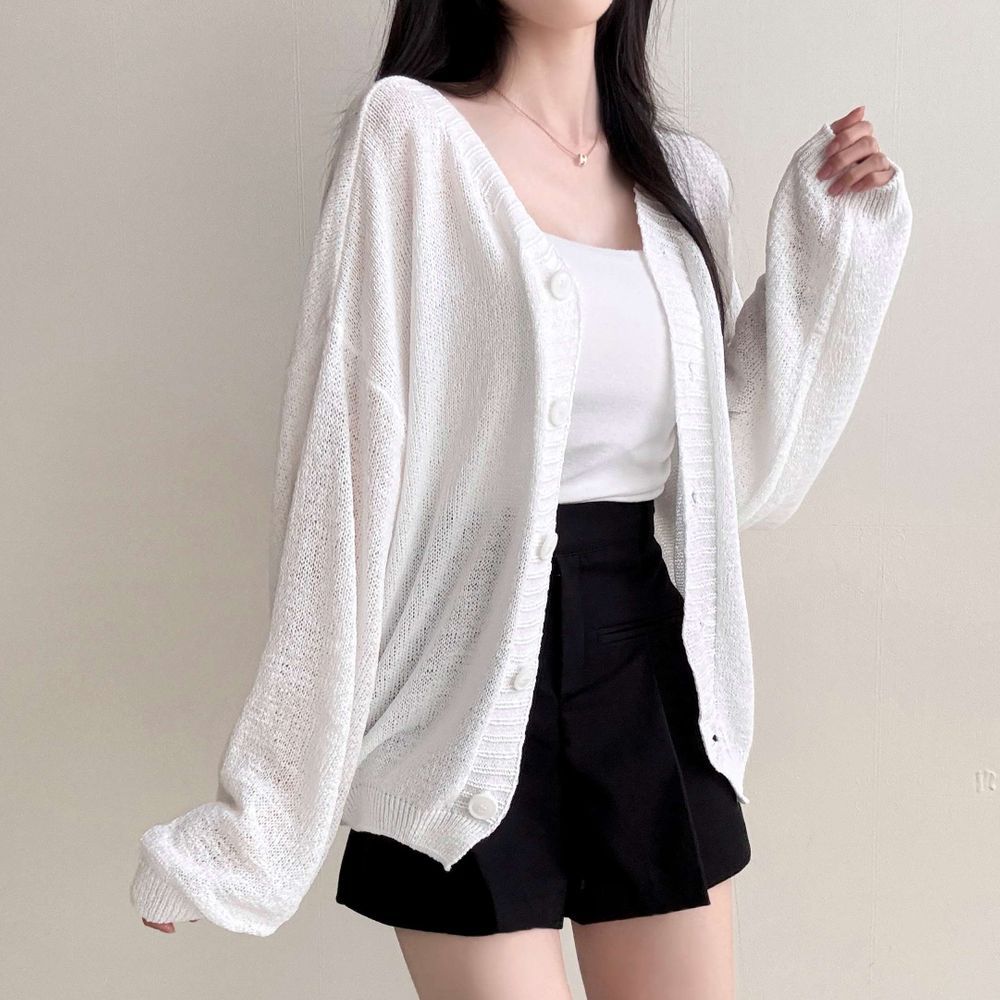 * Loose Summer Knit Cardigan