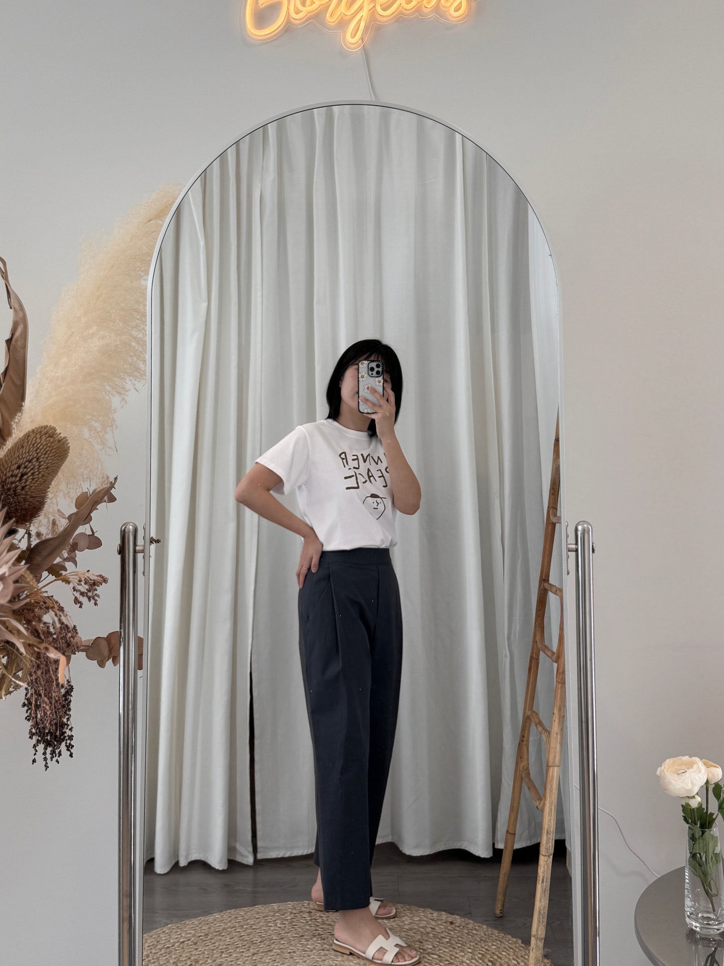Cotton Cropped Pants