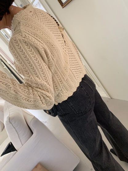 *크로셰 칼라 가디건