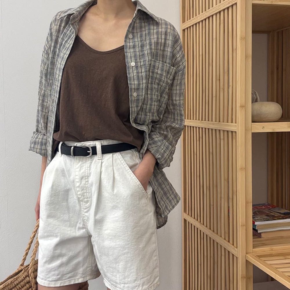 * Daily Oversized Check Shirt