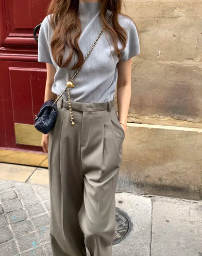 Velvet Pleats Shortsleeve