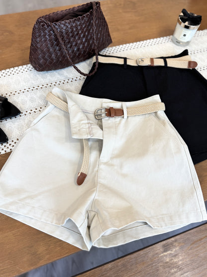 Cotton Twill Shorts w/ Belt