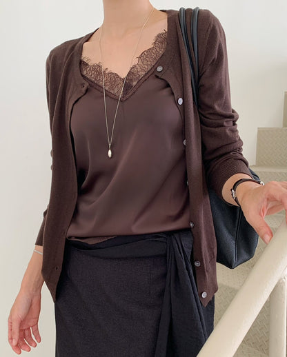 Lace Layered Cardigan(~10/22)