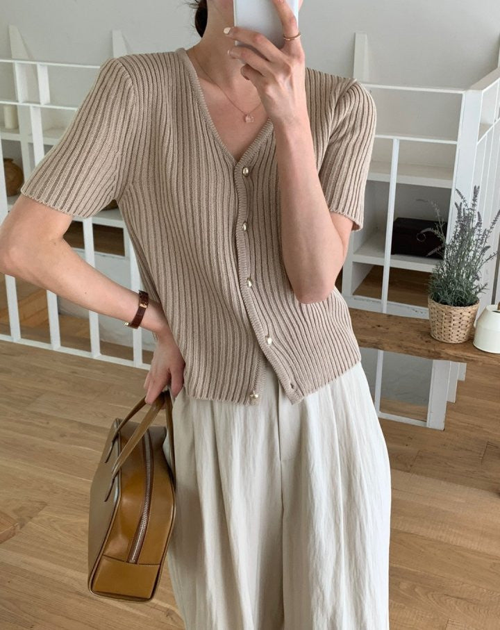 * Luna Short Sleeve Cardigan