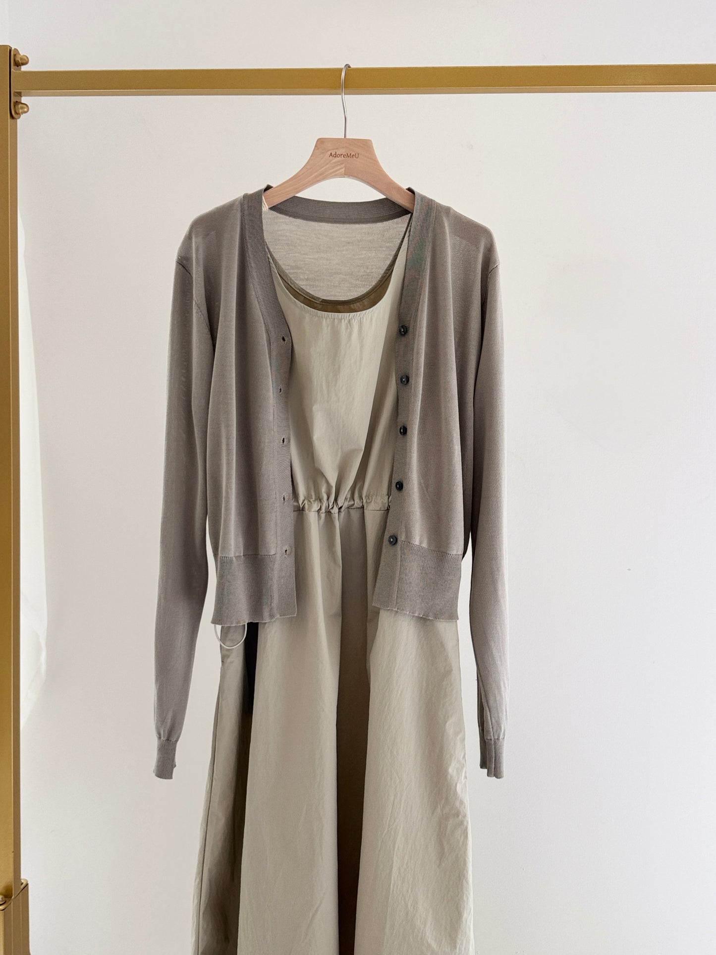 Dress and V neck Cardigan Set(~3/21)