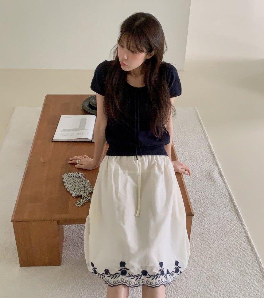 * From Ribbon Short Sleeve Knit