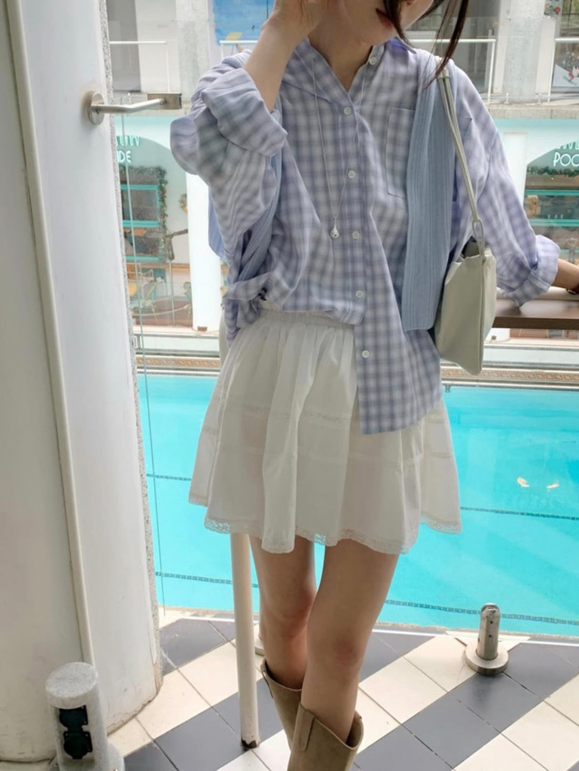 * Soft Oversized Plaid Shirt