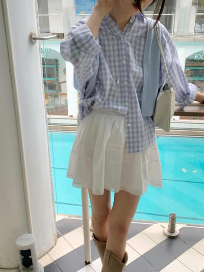 * Soft Oversized Plaid Shirt