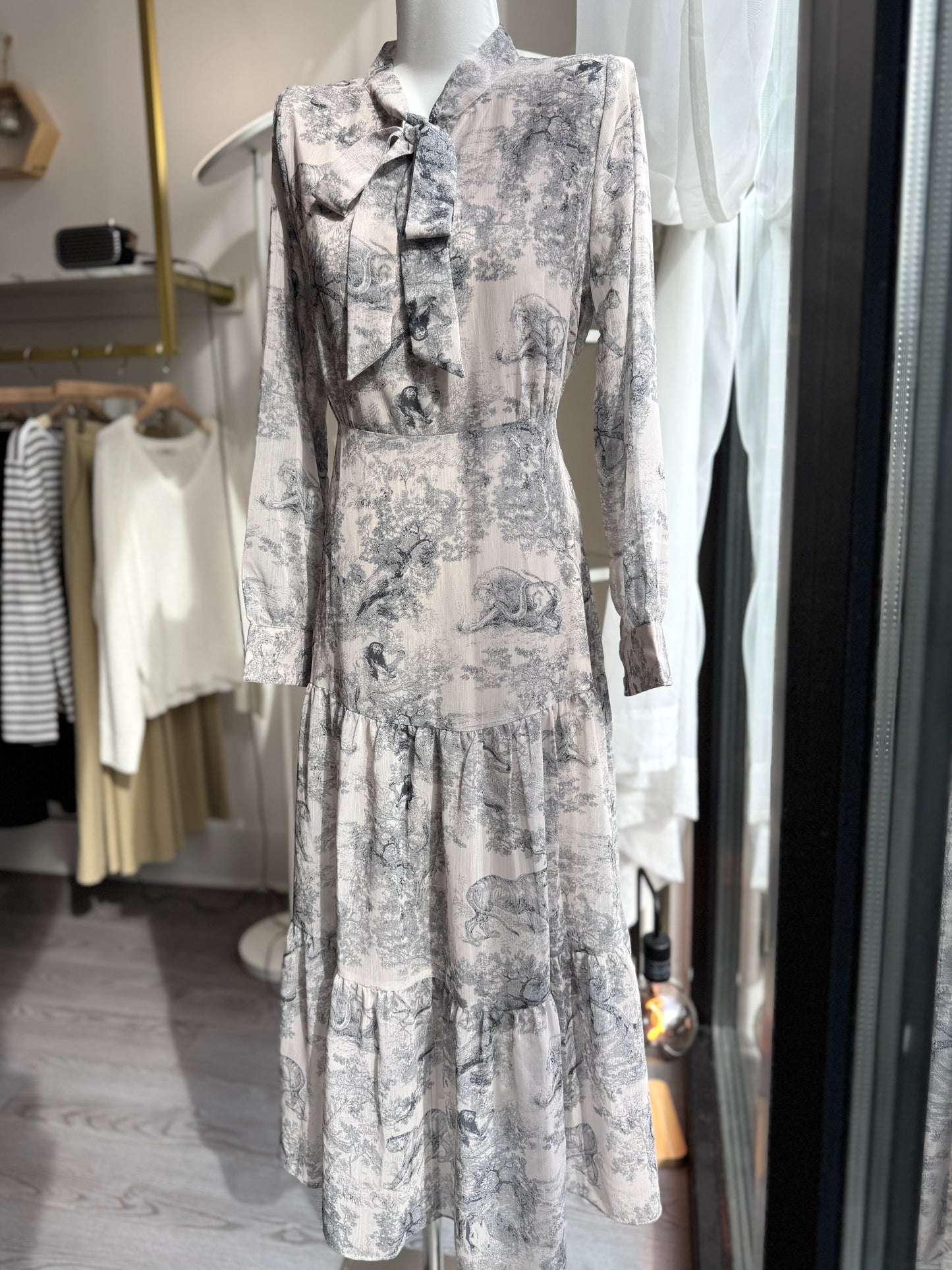 Diorr -Inspired Elegance Dress