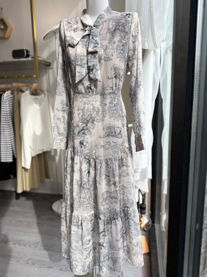 Diorr -Inspired Elegance Dress