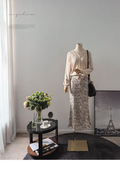 *Atreo Polka Dot Back-Banding Mermaid Skirt