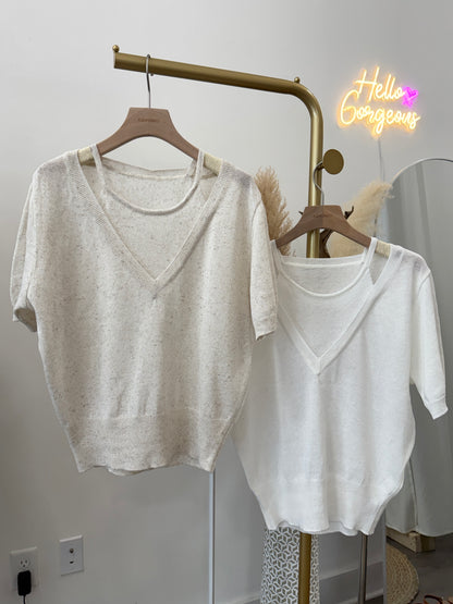 Layered Knit Top (~6/19)
