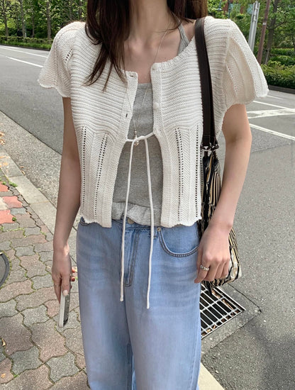 * Mist Half Cardigan