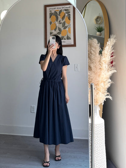 Ribbon Vneck Dress - AdoreMeU