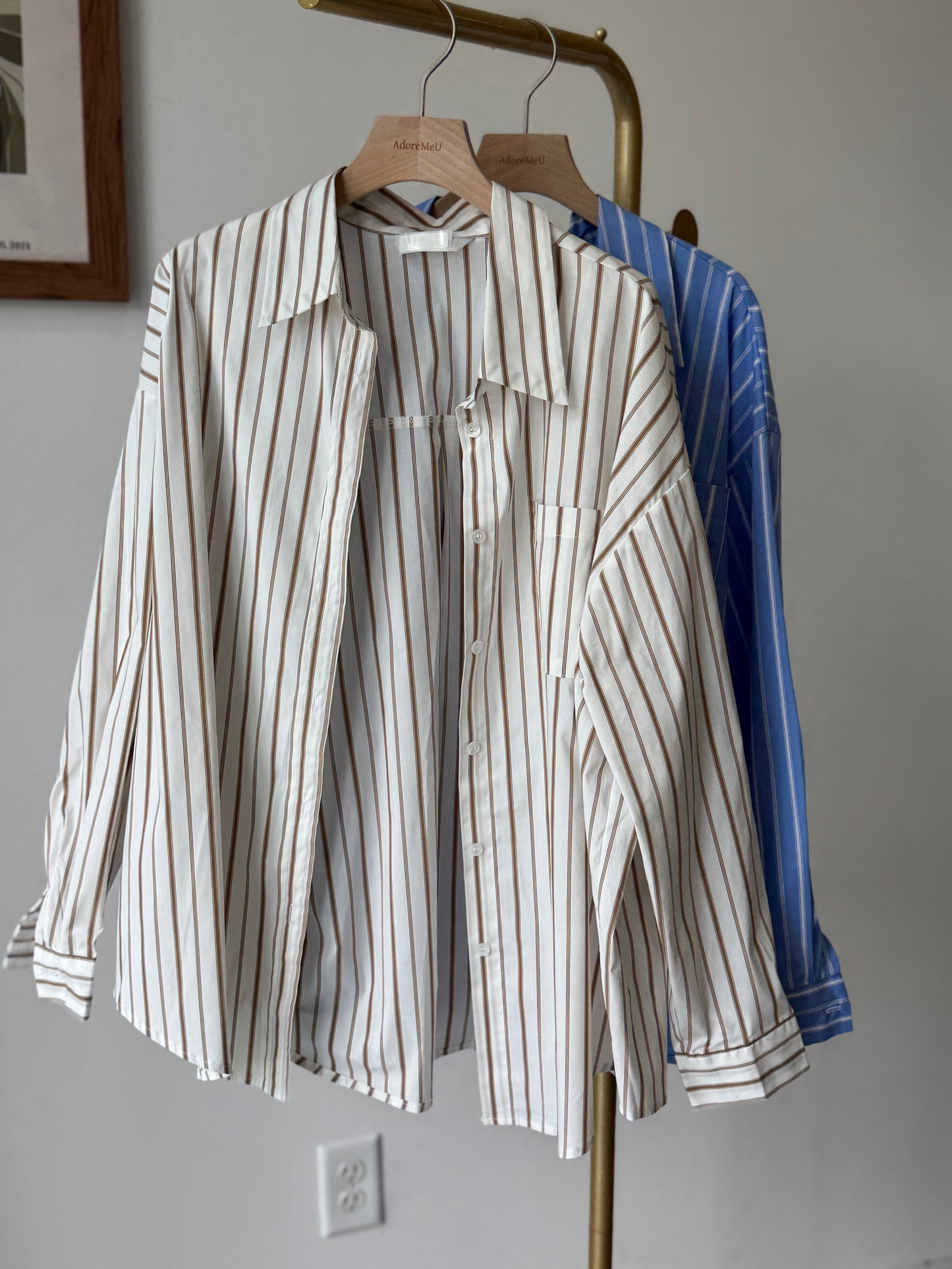Fall Striped Button-Down Shirt(~9/8)