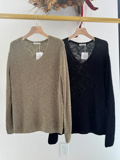 Slit Loose Knit Sweater(~10/18)