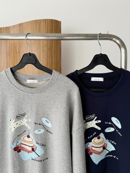 *Picnic Print Sweatshirt