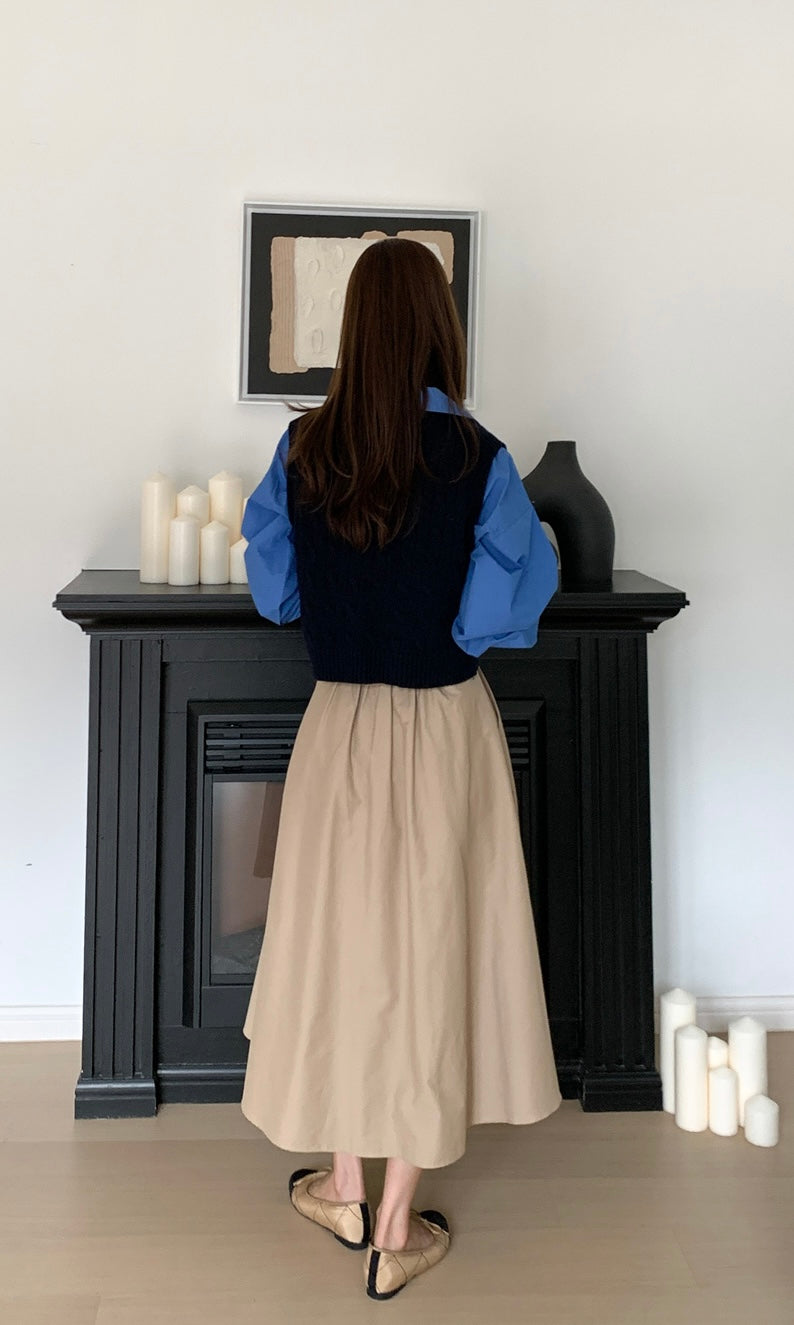 Terry Pintuck Banding Skirt(~9/30) - AdoreMeU
