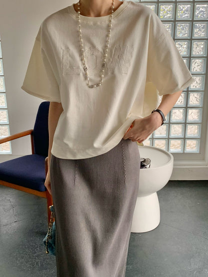 Tweed Embroidered Sweatshirt