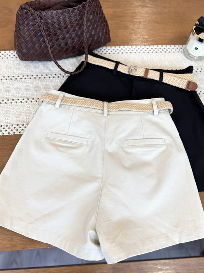 Cotton Twill Shorts w/ Belt