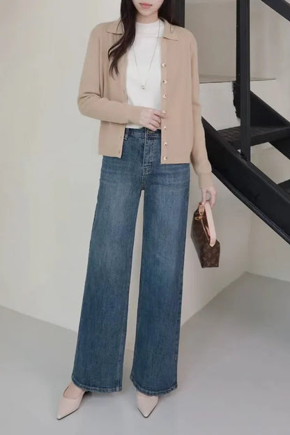 Cat Distressed Wide Denim (~10/25)
