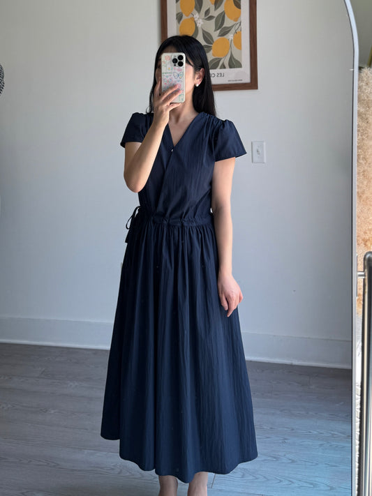 Ribbon Vneck Dress - AdoreMeU