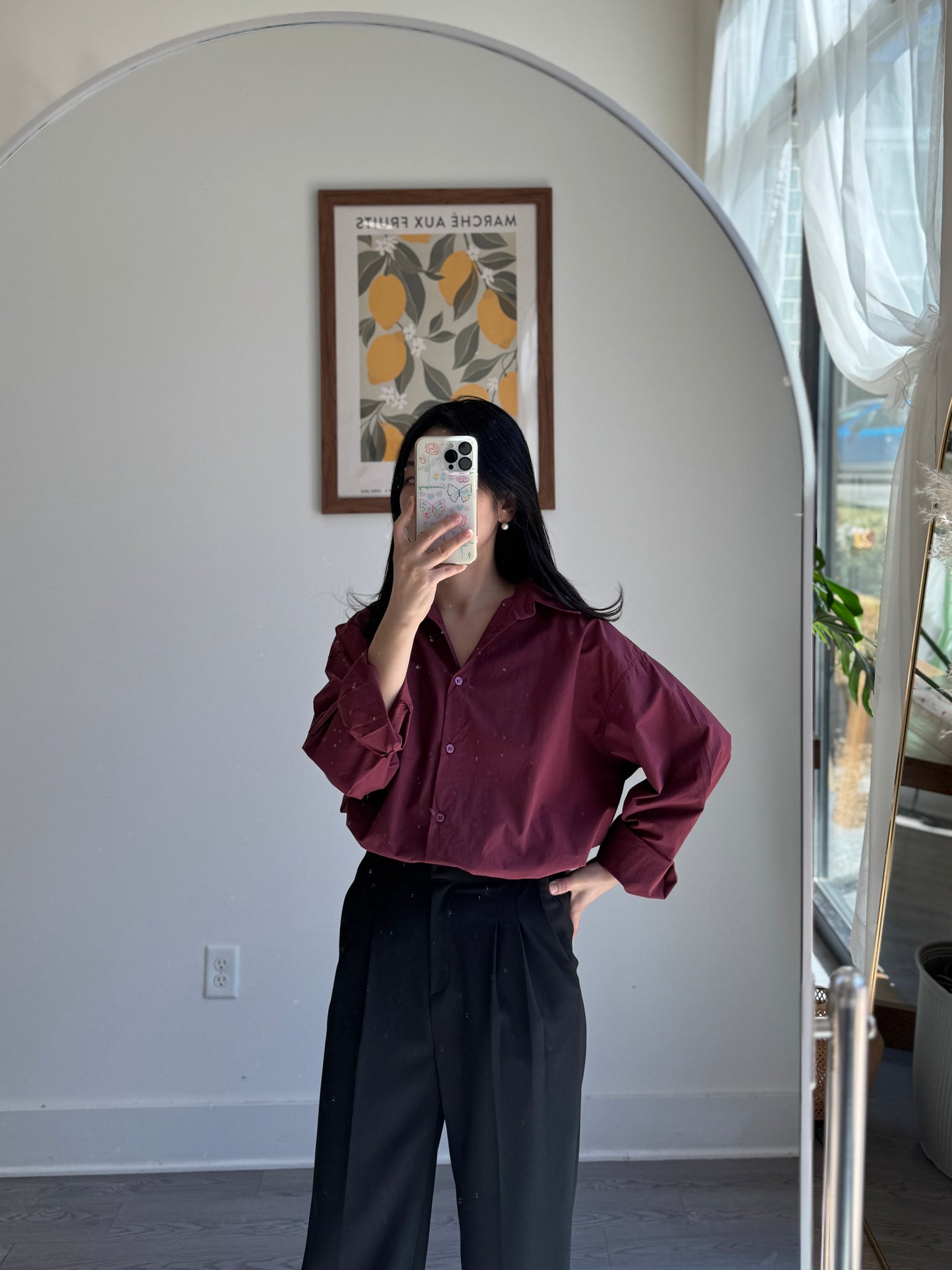 Oversized Solid Fall Shirt - AdoreMeU