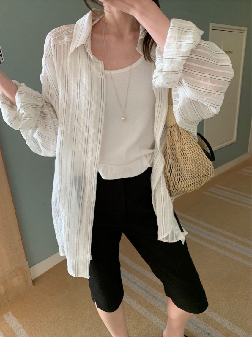 *Lightweight Stripe Summer Shirt
