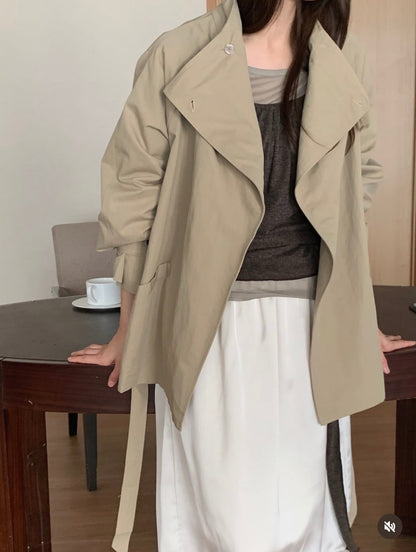 High-Neck Trench Jacket
