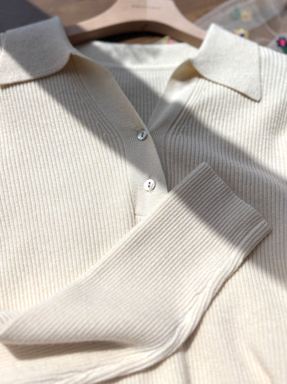 Collar Button Golgi Knit - AdoreMeU