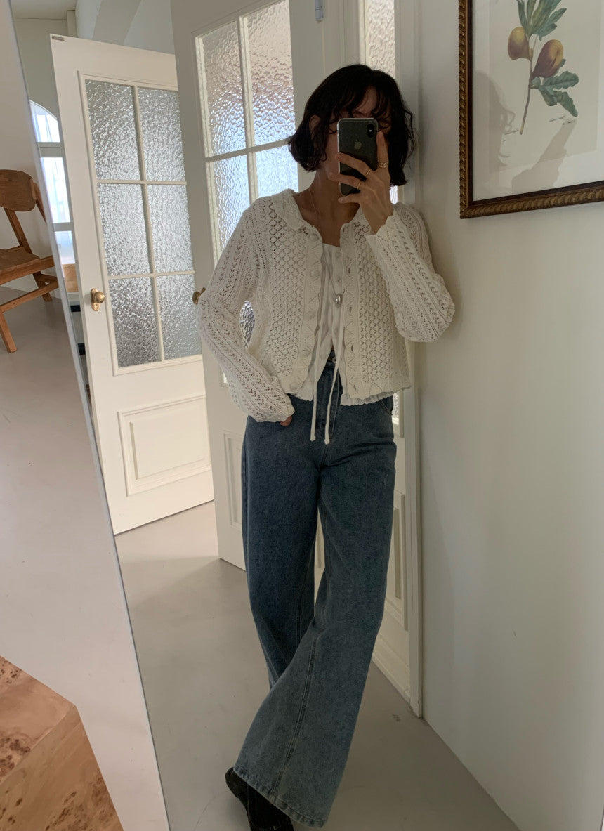 *크로셰 칼라 가디건