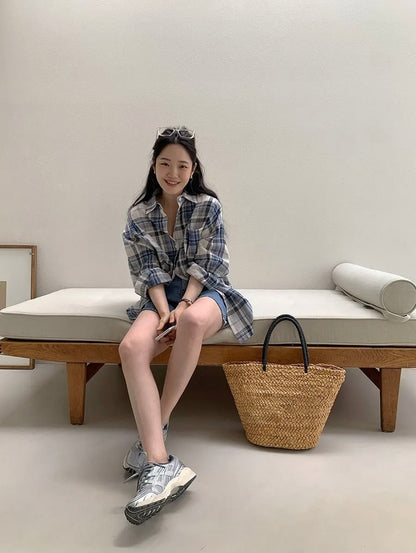 * Daily Oversized Check Shirt