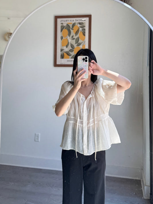 Tencel Puff Blouse - AdoreMeU