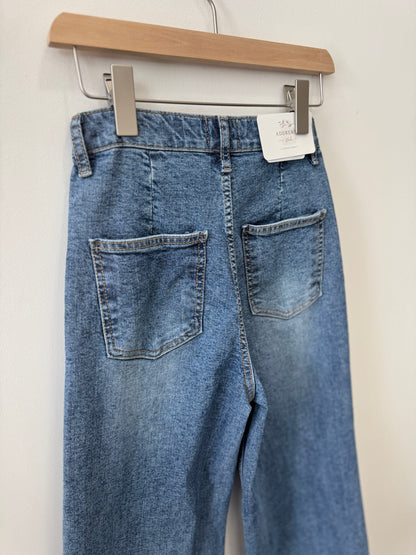 Spandex Wide Banding Denim - AdoreMeU