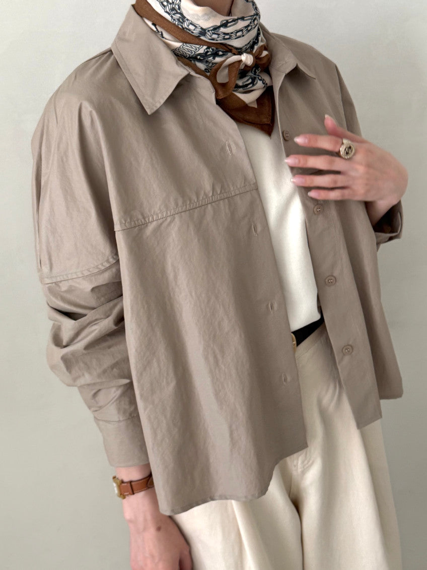Matte Leather-Look Shirt Jacket