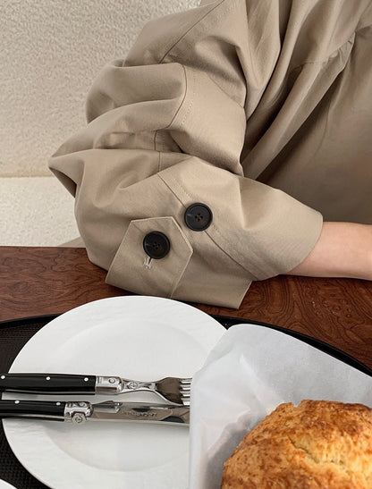 High-Neck Trench Jacket