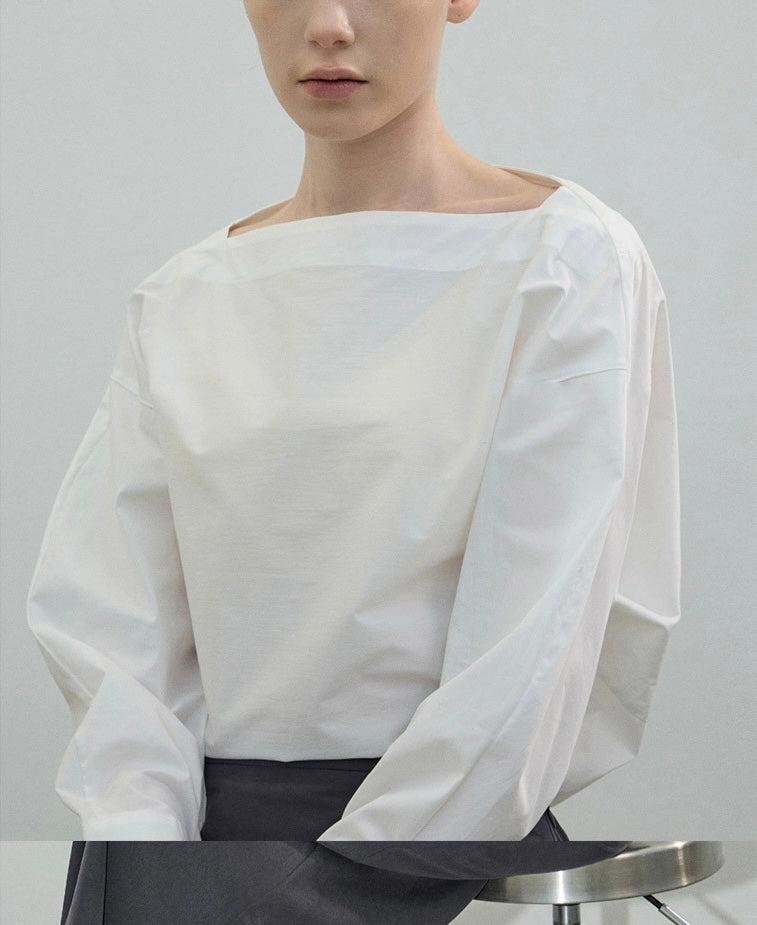 Carrot Boat Neck Blouse