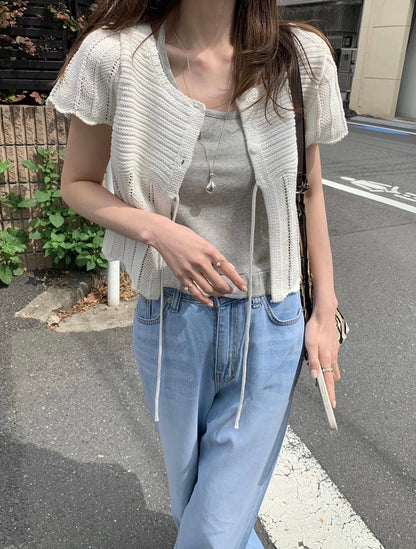* Mist Half Cardigan