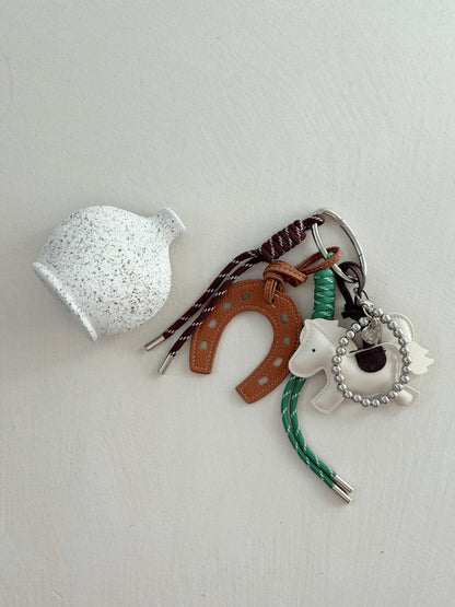 White Pony Keyring