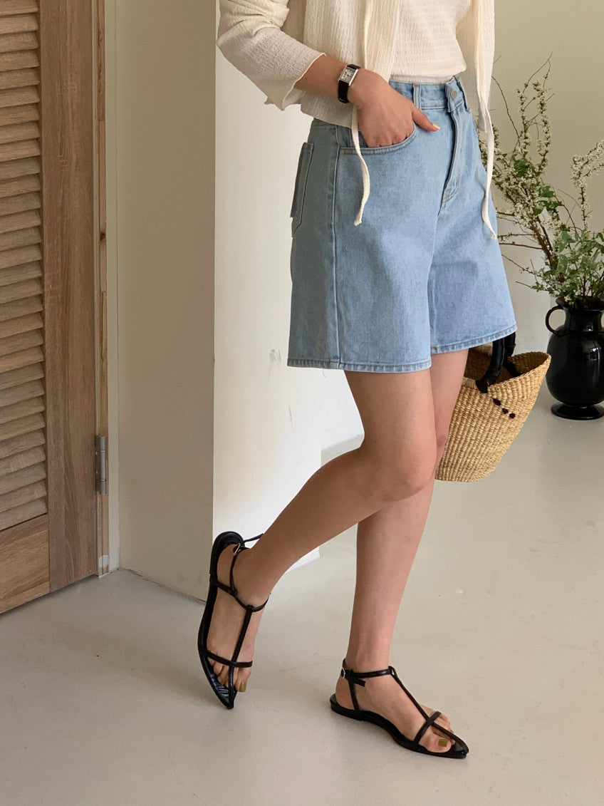 *  Simple Denim Shorts