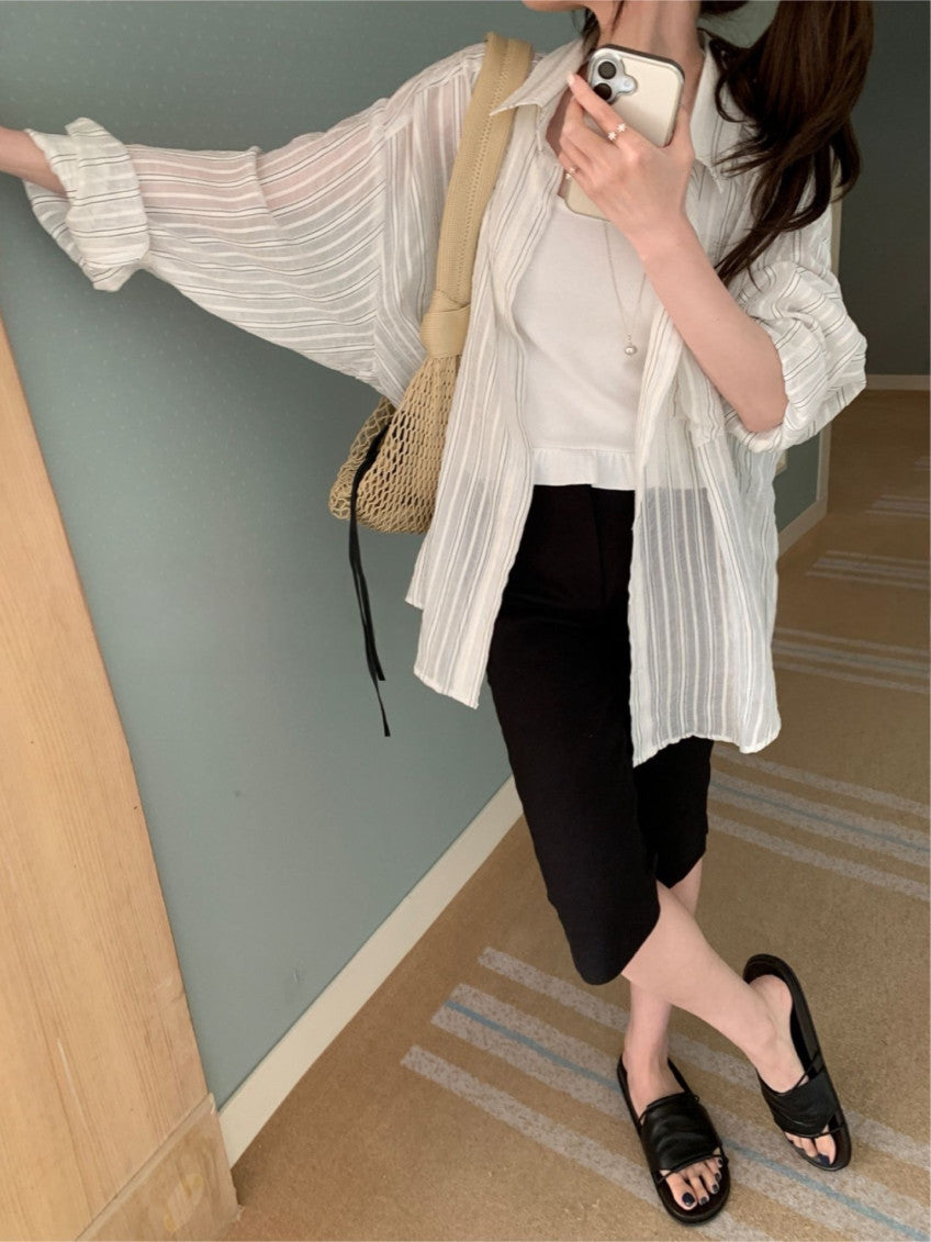 *Lightweight Stripe Summer Shirt
