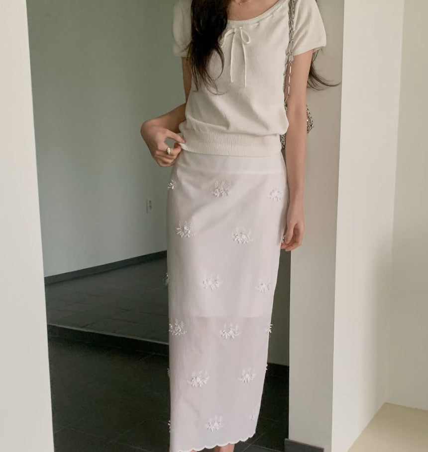 * From Ribbon Short Sleeve Knit